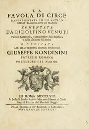 Cover of: La favola di Circe by Ridolfino Venuti