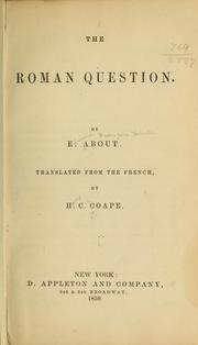 Cover of: The Roman question.