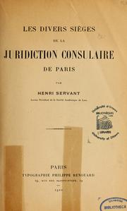 Les divers sièges de la juridiction consulaire de Paris by Henri Servant