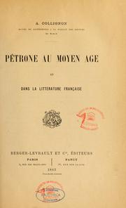 Cover of: Pétrone au Moyen Âge et dans la littérature française