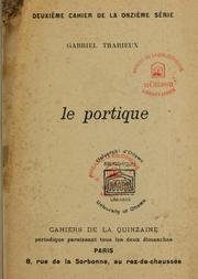 Cover of: Le portique