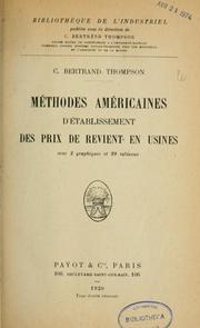 Cover of: Méthodes américaines d'établissement des prix de revient en usines