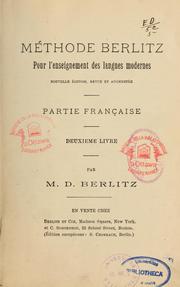 Cover of: Méthode Berlitz pour l'enseignement des langues modernes