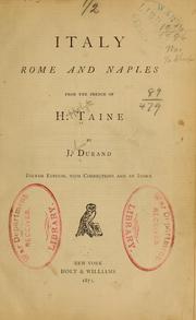 Cover of: Italy, Rome and Naples