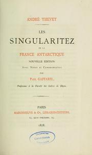 Cover of: Les singularitez de la France antarctique by André Thévet