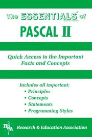 Cover of: The Essentials of Pascal by Research & Education Association, Gary W. Wester