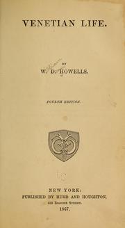 Cover of: Venetian life. by William Dean Howells