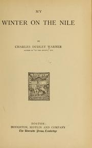 Cover of: My winter on the Nile by Charles Dudley Warner