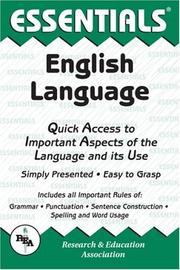 Cover of: The Essentials of English Language (Rea's Language Series) by Mamie Webb Hixon