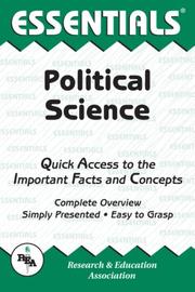 Cover of: The essentials of political science by Anita C. Danker, Anita C. Danker