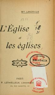 Cover of: L'église et les églises