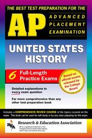 Cover of: The best test preparation for the advanced placement examination in United States history by Jerome A. McDuffie