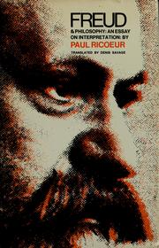 Cover of: Freud and philosophy by Paul Ricœur