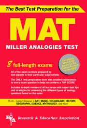 Cover of: The best test preparation for the MAT: Miller Analogies Test