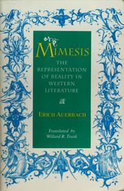 Cover of: Mimesis: the representation of reality in Western literature.