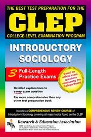 Cover of: CLEP Introductory Sociology (REA)-The Best Test Prep for the CLEP Exam (Test Preps)