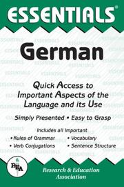 Cover of: The essentials of German