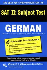Cover of: The best test preparation for the SAT II, subject test, German