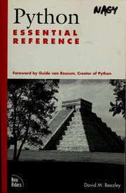 Cover of: Python essential reference by David M. Beazley