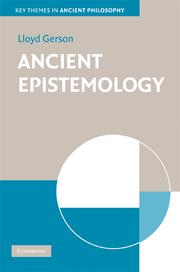 Cover of: Ancient Epistemology by Lloyd Gerson