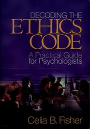 Cover of: Decoding the Ethics Code: A Practical Guide for Psychologists