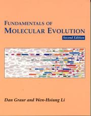 Cover of: Fundamentals of molecular evolution by Dan Graur