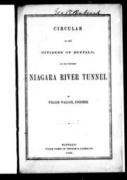 Cover of: Circular to the citizens of Buffalo on the proposed Niagara River tunnel
