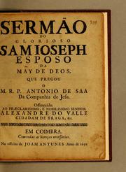 Cover of: Sermão do glorioso Sam Ioseph esposo da Mãy de Deos