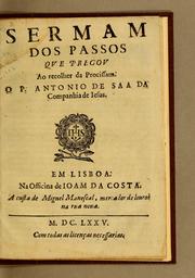 Cover of: Sermam dos passos