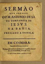 Cover of: Sermão by Sá, Antonio de 1620-1678