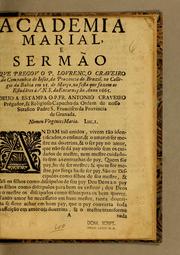 Cover of: Academia marial, e sermão by Lourenço Craveiro