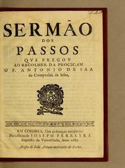 Cover of: Sermão dos passos