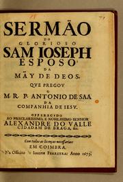 Cover of: Sermão do glorioso Sam Ioseph esposo da Mãy de Deos