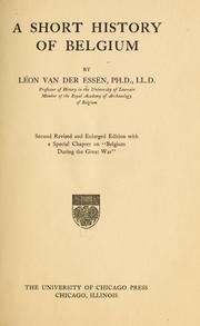 Cover of: A short history of Belgium