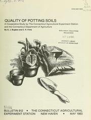 Cover of: Quality of potting soils by G. J. Bugbee, G. J. Bugbee