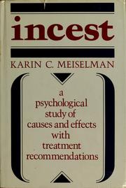 Cover of: Incest by Karin C. Meiselman
