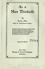 Cover of: As a man thinketh by James Allen