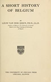 Cover of: A short history of Belgium