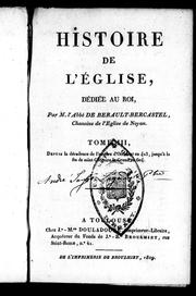 Cover of: Histoire de l'église: dédié au roi