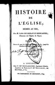 Cover of: Histoire de l'église: dédié au roi