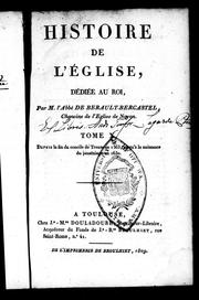 Cover of: Histoire de l'église: dédié au roi