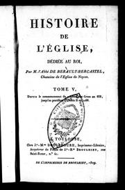 Cover of: Histoire de l'église: dédié au roi