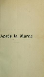 Cover of: Après la Marne