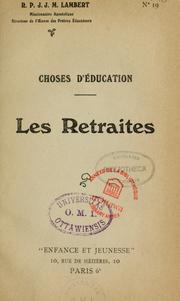 Cover of: Les retraites