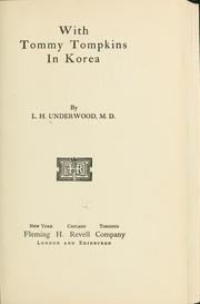 Cover of: With Tommy Tompkins in Korea by Lillias H. Underwood