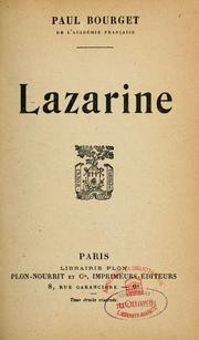 Cover of: Lazarine.