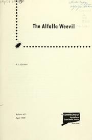 Cover of: The alfalfa weevil