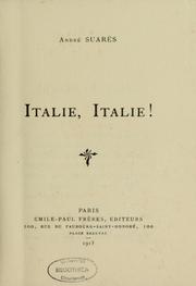 Cover of: Italie, Italie! by André Suarès