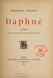 Cover of: Daphné by Emmanuel E. Signoret, Emmanuel E. Signoret