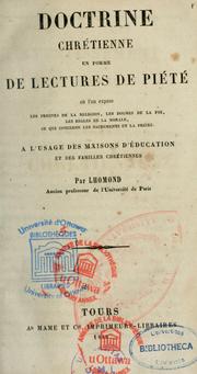Cover of: Doctrine chrétienne en forme de lectures de piété...